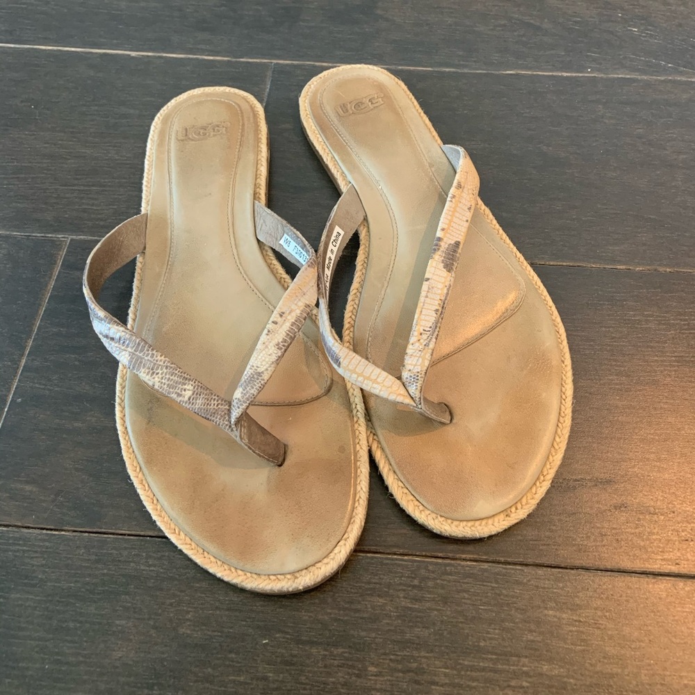 Ugg Snakeskin Flipflops